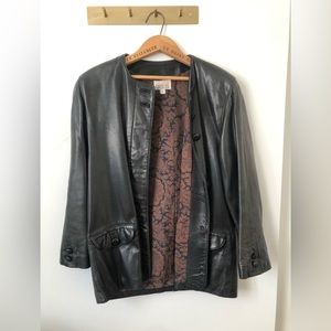 Vintage Long Leather Jacket